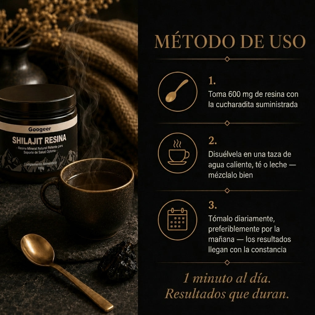 Shilajit 100% Puro – Apoyo Natural para la Energía y la Vitalidad